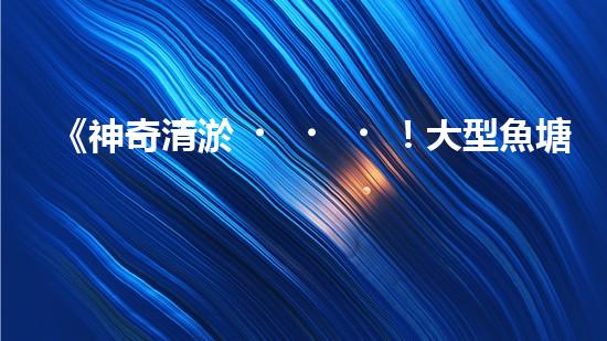 《神奇清淤！大型魚塘如何恢復(fù)清澈透明？》